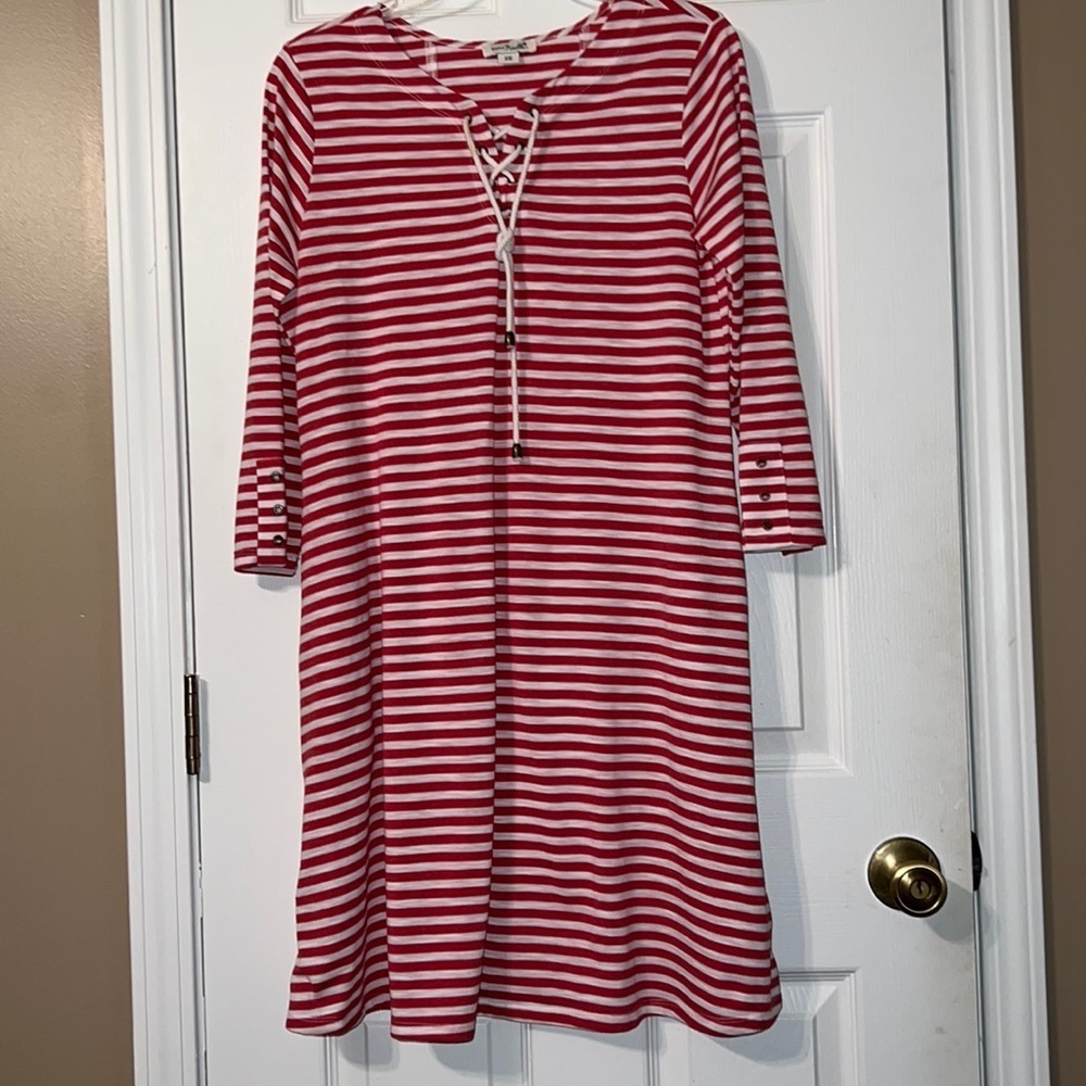 Striped Simply Noelle dress - Red and White Size XS